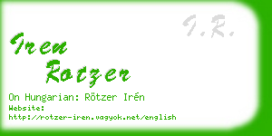 iren rotzer business card